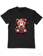 Tricou personalizat copil CUTE BEAR 1 Negru