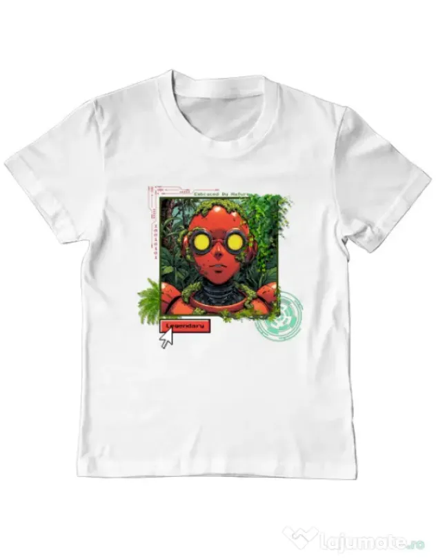 Tricou personalizat copil Ebraced by nature Alb