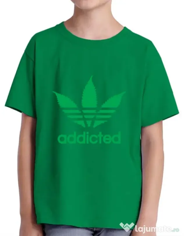 Tricou ADLER copil Addicted Verde mediu