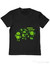 Tricou ADLER copil Android anatomy Negru
