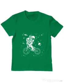Tricou ADLER copil Astronaut Bmx Verde mediu