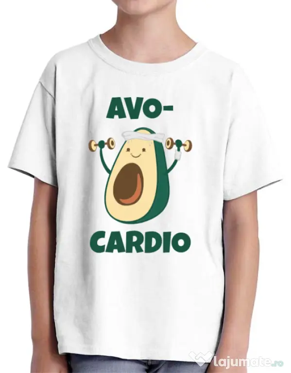 Tricou ADLER copil Avo-cardio Alb