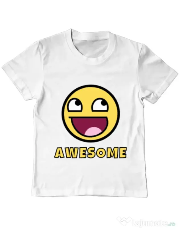 Tricou ADLER copil Awesome Alb