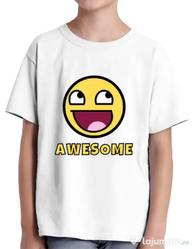 Tricou ADLER copil Awesome Alb