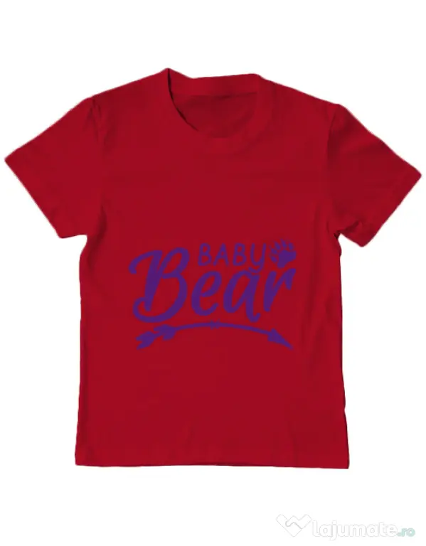 Tricou ADLER copil Baby bear Rosu