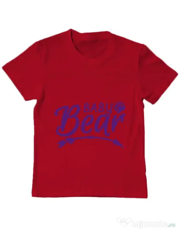 Tricou ADLER copil Baby bear Rosu