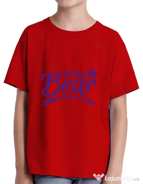Tricou ADLER copil Baby bear Rosu