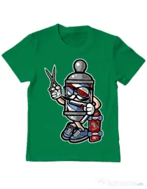 Tricou ADLER copil Barber Skater Verde mediu