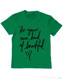 Tricou ADLER copil Be your own kind of beautiful Verde mediu