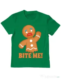 Tricou ADLER copil Bite me Verde mediu