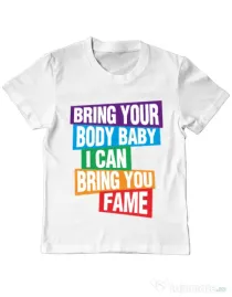Tricou ADLER copil Bring your body Alb