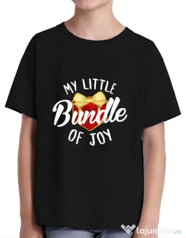 Tricou ADLER copil Bundle of joy Negru