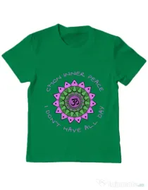 Tricou ADLER copil C’mon inner peace Verde mediu