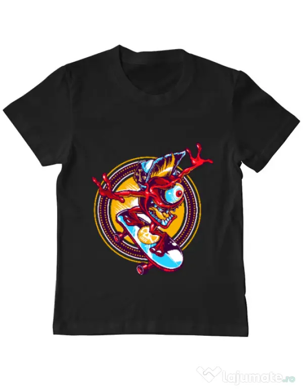 Tricou ADLER copil Cali skate Negru