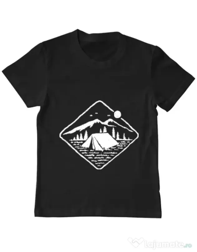 Tricou ADLER copil Camp Mode ON Negru