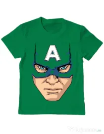 Tricou ADLER copil Captain America Mask Verde mediu