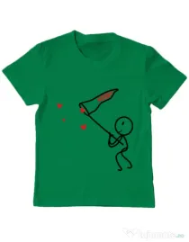 Tricou ADLER copil Catching love 1 Verde mediu