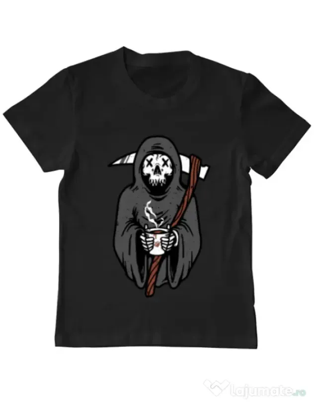 Tricou ADLER copil Coffee Reaper Negru