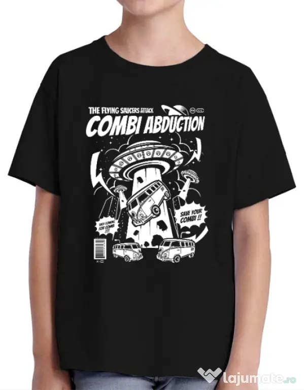 Tricou ADLER copil Combi Abduction Negru
