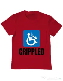 Tricou ADLER copil Crippled Rosu