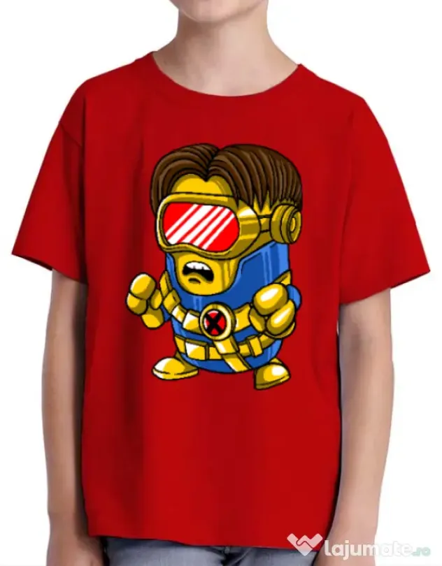 Tricou ADLER copil Cyclops minion Rosu
