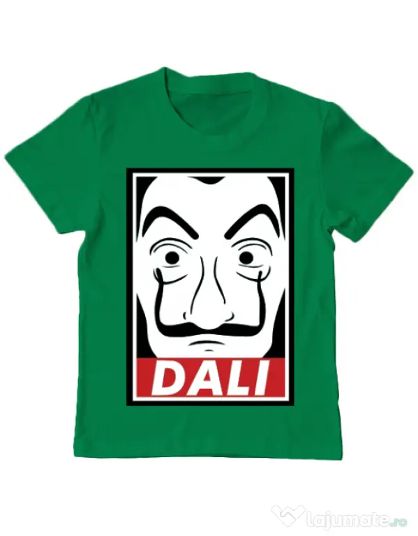 Tricou ADLER copil Dali mask Verde mediu