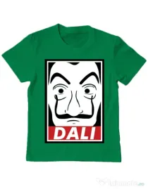 Tricou ADLER copil Dali mask Verde mediu
