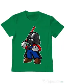 Tricou ADLER copil Darth plumber Verde mediu
