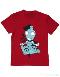 Tricou ADLER copil Dj robot Rosu