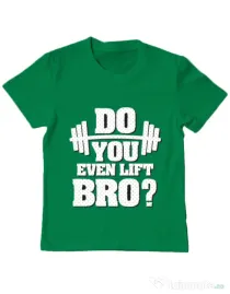 Tricou ADLER copil Do you even lift Verde mediu