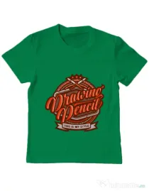 Tricou ADLER copil Drawing Pencil Verde mediu