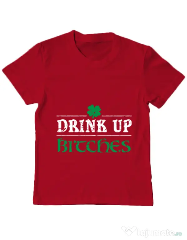 Tricou ADLER copil Drink up bitches Rosu