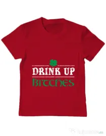 Tricou ADLER copil Drink up bitches Rosu
