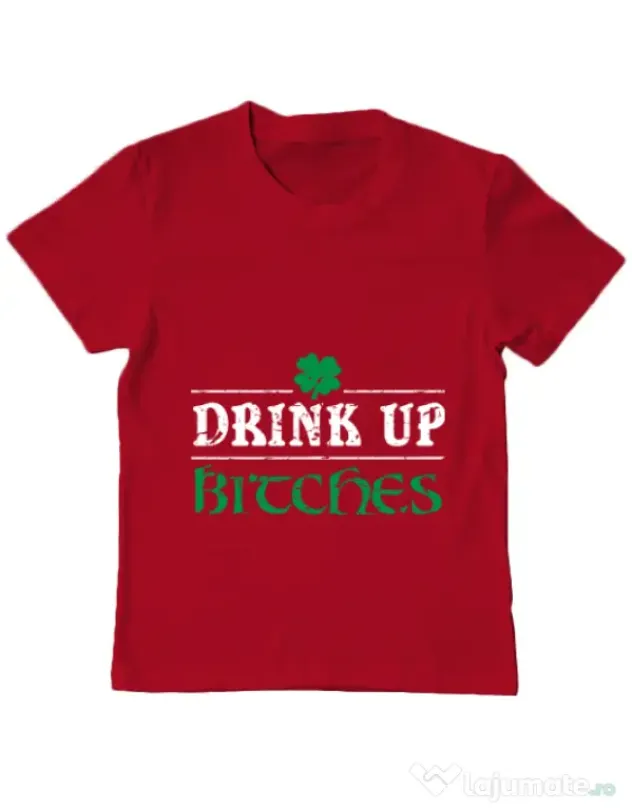 Tricou ADLER copil Drink up bitches Rosu