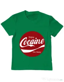 Tricou ADLER copil Enjoy cocaine Verde mediu