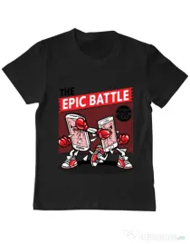 Tricou ADLER copil Epic battle Negru
