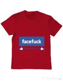 Tricou ADLER copil Facefuck Rosu