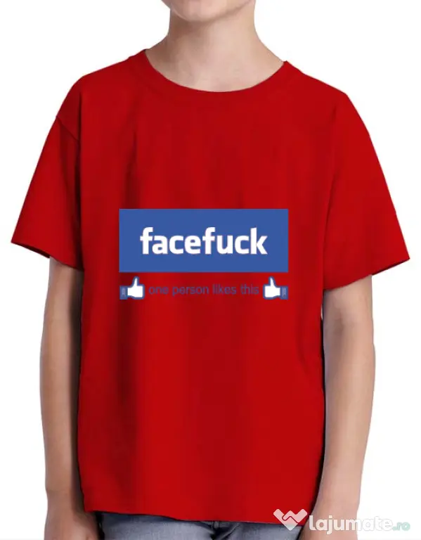 Tricou ADLER copil Facefuck Rosu
