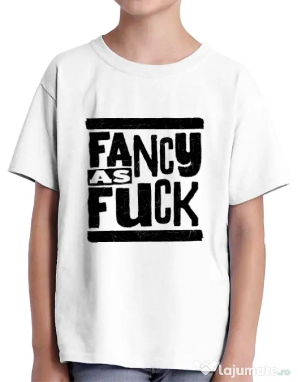 Tricou ADLER copil Fancy as fuck Alb