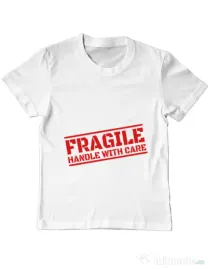Tricou ADLER copil Fragile Alb