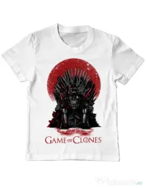 Tricou ADLER copil Game of Clones Alb