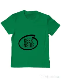 Tricou ADLER copil Geek inside Verde mediu