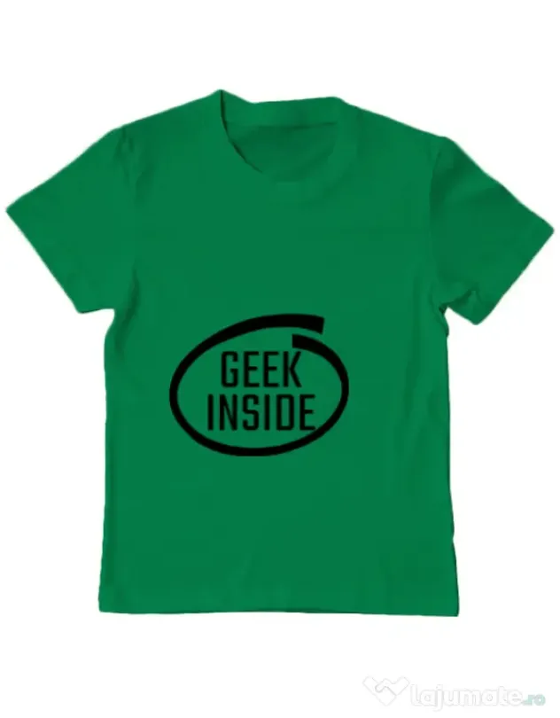 Tricou ADLER copil Geek inside Verde mediu
