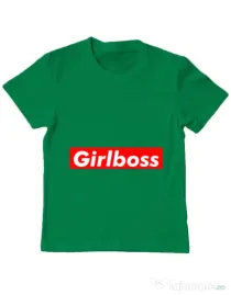Tricou ADLER copil Girlboss Verde mediu