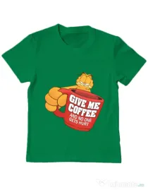 Tricou ADLER copil Give me coffee Verde mediu