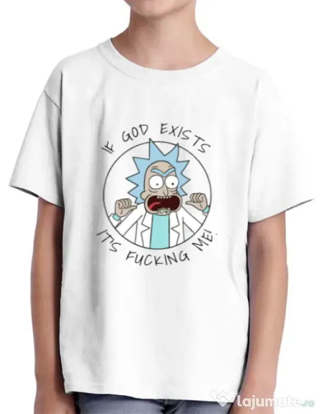 Tricou ADLER copil God Alb