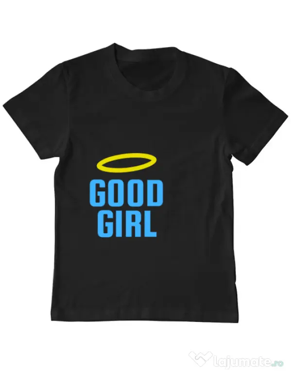 Tricou ADLER copil Good girl Negru