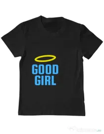 Tricou ADLER copil Good girl Negru