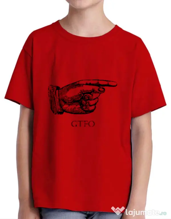 Tricou ADLER copil GTFO Rosu