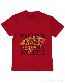 Tricou ADLER copil Her king of the north Rosu